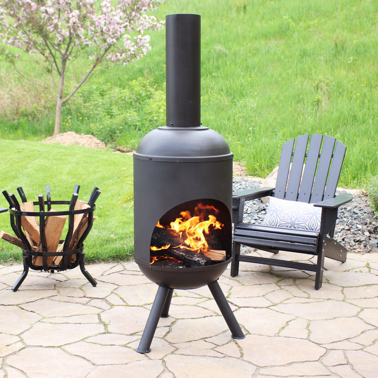 Kelly Clarkson Home Clayton 60'' H Steel Wood Burning Outdoor Chiminea & Reviews Wayfair